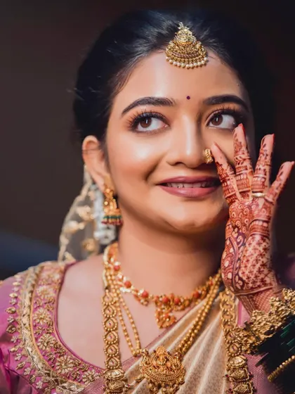 A playful and happy shot that truly captures the bridal glow.