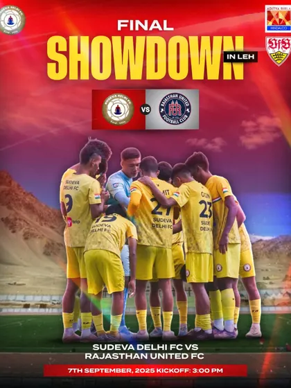 The Final Showdown in Leh! The Climate Cup 2025 final is here. Sudeva Delhi FC vs Rajasthan United FC. Let's go!