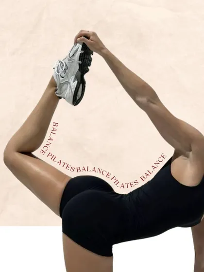 A beautiful, aesthetic shot showing the flexibility and balance that Pilates can help you achieve.