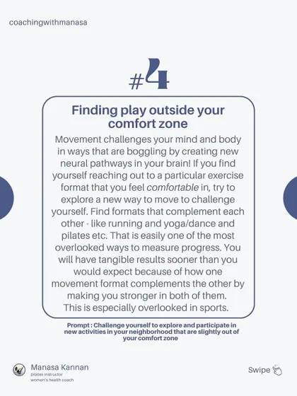Finding play outside your comfort zone is key. Trying new formats like yoga or dance to complement your Pilates practice creates new neural pathways and helps you see tangible results sooner.