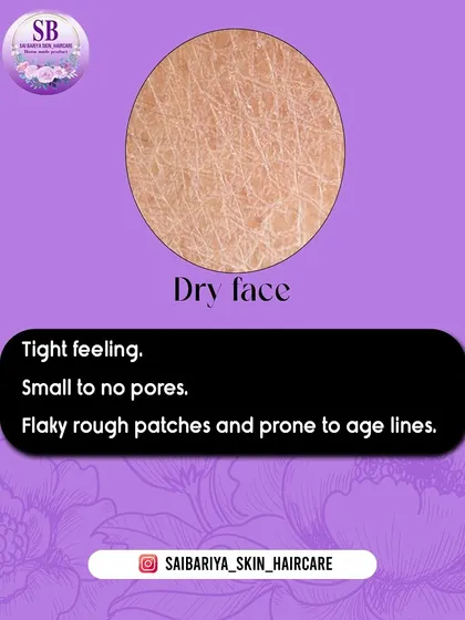 A visual representation of dry skin, which often feels tight and can have rough, flaky patches. Hydration and nourishment are key for this skin type.
