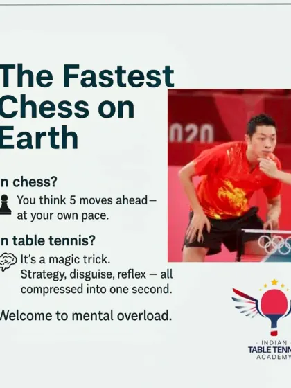 Table tennis is often called 'The Fastest Chess on Earth' for a reason. It demands strategy, disguise, and reflexes all compressed into a single second. We train our players to master this mental overload and think five moves ahead.