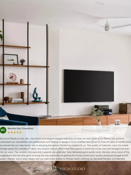 Another five-star review from a happy client, who loved the quality of materials, the ample storage, and the thoughtful colors and clutter-free spaces we created for their new home.