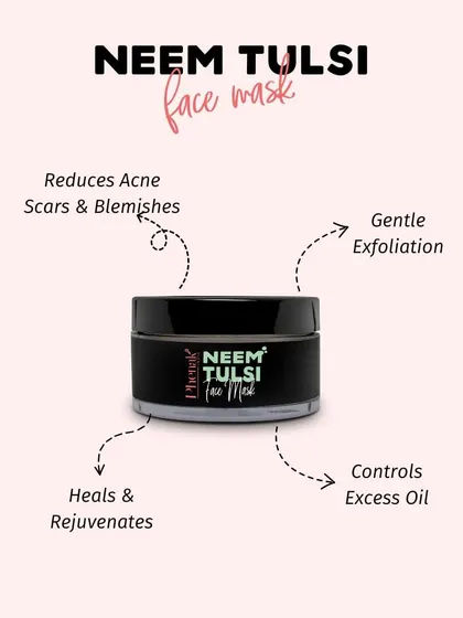 My Neem Tulsi Face Mask is a powerful treatment for oily and acne-prone skin. It helps reduce acne scars and blemishes, provides gentle exfoliation, controls excess oil, and heals the skin for a clear, rejuvenated look.