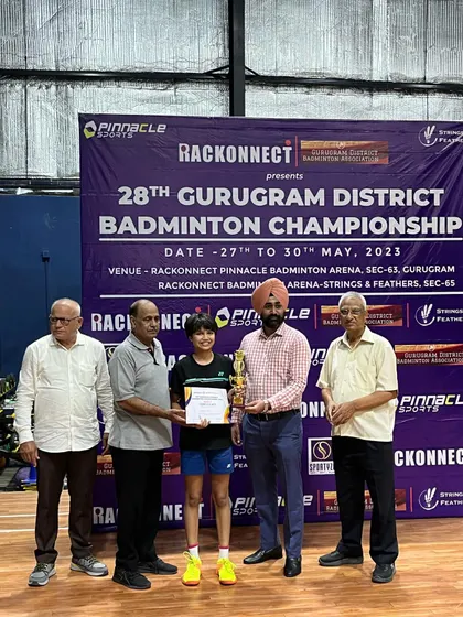 An award ceremony moment for one of our dedicated players at the 2023 district championship.