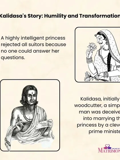 The story of Kalidasa begins, setting the stage for a lesson on transformation and finding a good partner. This series was used to promote our Noida meet.