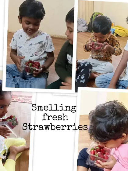 The process of making chocoberry bites, from smelling the ingredients to dipping strawberries in chocolate and enjoying the sweet result.