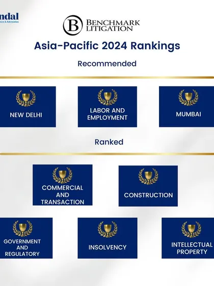 Our firm's capabilities have been ranked across several key practice areas by Benchmark Litigation for 2024, including Commercial and Transaction, Insolvency, and Intellectual Property. These rankings reflect our comprehensive expertise and proven success in a wide spectrum of dispute resolution matters.