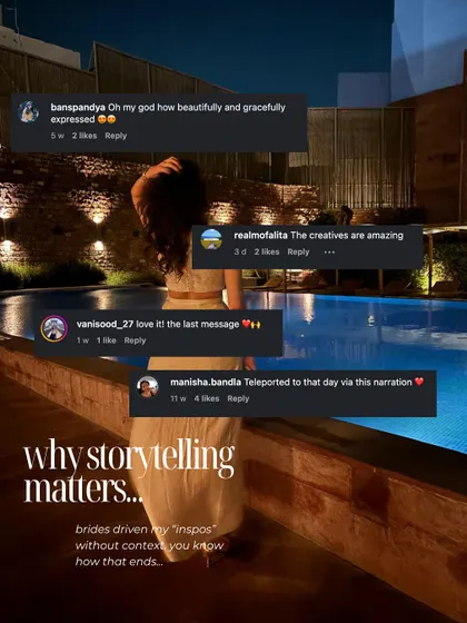 Why storytelling matters. The feedback we receive shows that a personal, narrative-driven approach resonates deeply and helps our brides feel seen.
