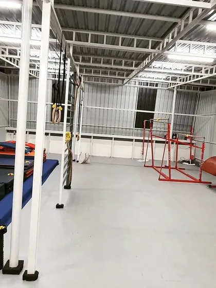 A look at our clean, organized, and fully equipped training space, ready for another day of gymnastics.
