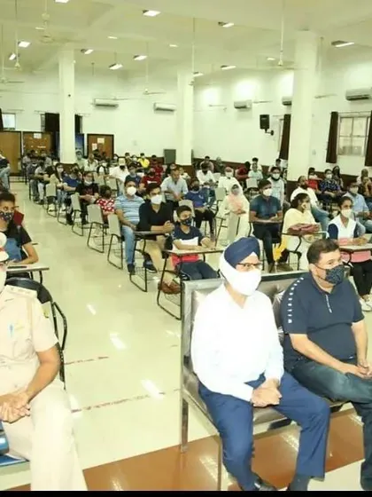 Another shot of the audience, including officials and guests, during the formal proceedings of the Indian Revenue Open Shooting Championship.