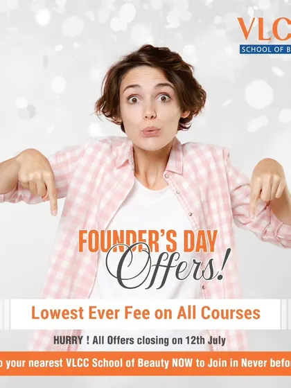 This graphic announces our Founder's Day Offers, featuring our lowest ever fees on all courses. We believe in making professional beauty education accessible and provide special opportunities to help you enroll.