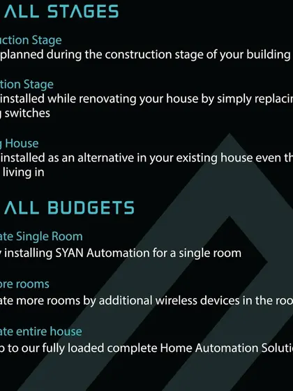 My automation solutions are designed to fit any project and budget. Whether you are building new, renovating, or upgrading an existing space, I offer flexible packages that can scale from a single room to an entire building.