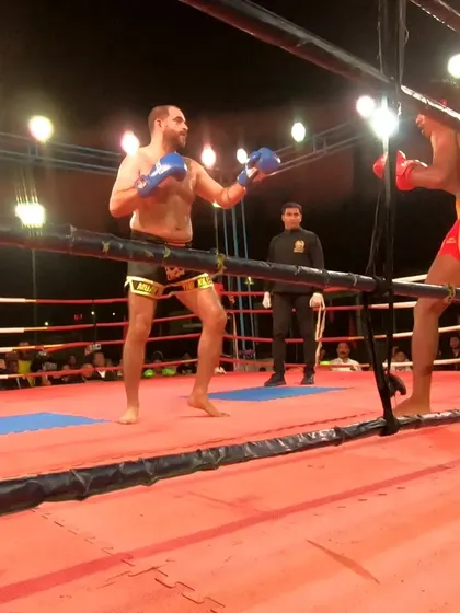 A snapshot from the intense final bout, showcasing the skill and conditioning required to compete at the national level.