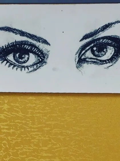 A simple charcoal sketch focusing only on the eyes. So much of a person's story can be told through their eyes, and I often practice capturing their expression.