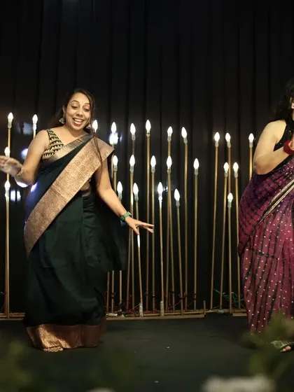 A beautiful shot of me and my dance partner performing at an event. I love being on the stage myself too!