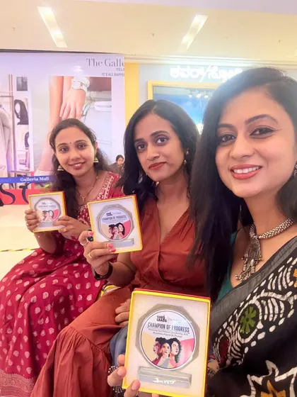 Posing with my fellow award winners. It was inspiring to be among such accomplished women who are making a difference in their respective fields.