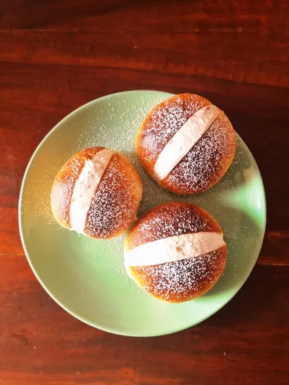 This is my take on a classic Italian sweet bun, the Maritozzo. I make these with a light, airy dough and fill them generously with a luscious strawberry-infused whipped cream. It's a simple, elegant, and truly decadent treat.