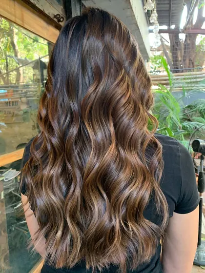 The back view of this sun-kissed look shows off the beautiful, subtle highlights. (No filter)