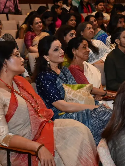 A view of the engaged audience at the lecture. My goal is to host events that are stimulating and thought-provoking for the entire arts community.