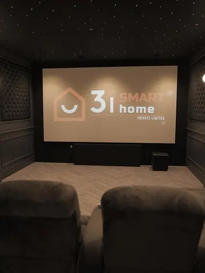 A duplicate of 211, this view from the recliners gives a sense of what it's like to be seated and ready for the show to begin.