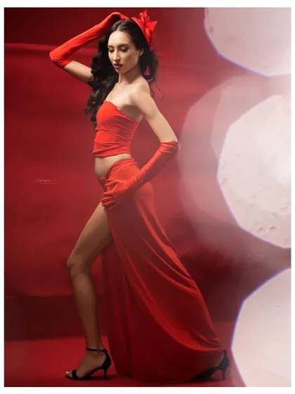 A portrait that captures pure confidence and glamour. Dressed in bold red, this session was about bringing her inner fire to the forefront.