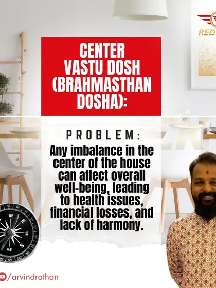 The Brahmasthan Dosha occurs when there is an imbalance in the center of the house. This is a critical flaw that can affect the overall well-being of the occupants, leading to health issues, financial losses, and a lack of harmony.