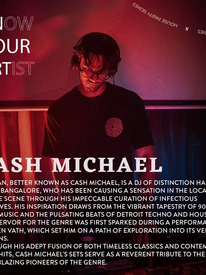 Meet Cash Michael, a DJ known for his impeccable curation of infectious grooves, from rave classics to Detroit techno.