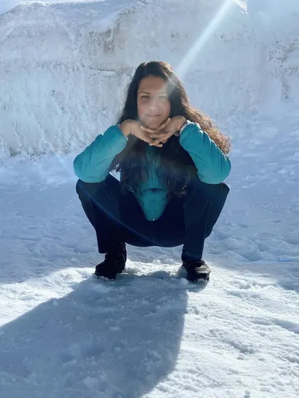 A moment of quiet in the snow, feeling the light rays. Sometimes it is good to do nothing, to stop analyzing and simply accept, watch, and lay low.