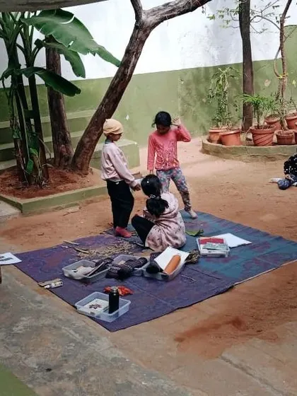 A collection of moments from our various hands-on science activities, showing children deeply engaged in learning through doing.