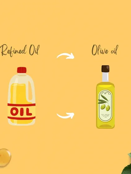 We cook with your health in mind. That's why we use heart-healthy olive oil instead of refined oils in all our preparations.