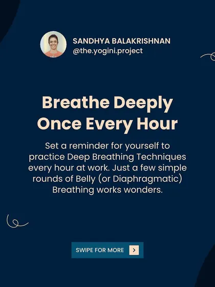 Four ways to stay calm at work: pause before hitting send, sip water before you speak, breathe deeply every hour, and turn off notifications.