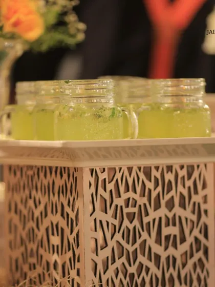 Sip into something refreshing. Our welcome drinks served in charming mason jars, adding a rustic and trendy touch to your event.