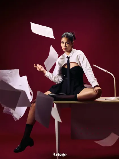 From a "Back to School" themed editorial in Artego Magazine. We used props and dynamic action to tell a story.