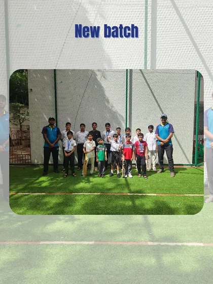 Announcing a brand-new cricket batch at Trinity International School, Sion. Our coaches stand with the new group of players, ready to begin their journey of skill development and dedication.