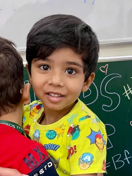 A sweet hug between friends on Friendship Day. We nurture a caring and friendly environment where children learn to build positive relationships with their peers.