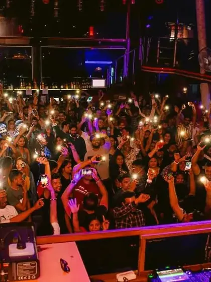 One of my favorite moments during a set is when the whole crowd connects with a track. Here, the audience at Cafe Mambo lights up the room with their phones, creating a unified and unforgettable atmosphere.