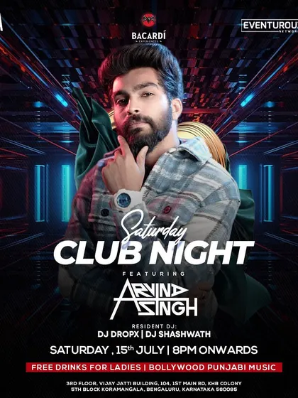 The official poster for a Saturday Club Night at Drava, where I was the featured artist.
