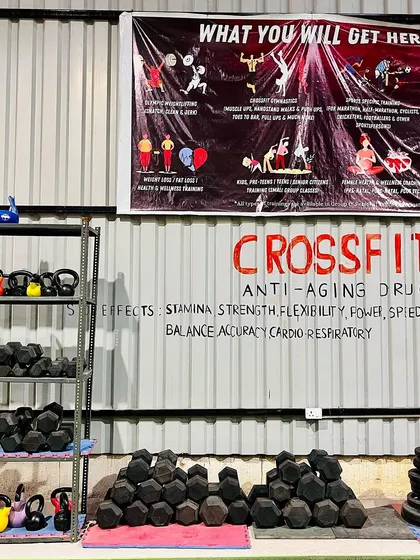 Our dumbbell and kettlebell rack. We have a wide range of weights to cater to every fitness level, from absolute beginners to advanced athletes.