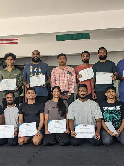 The team proudly holding their first aid course completion certificates. We are now better equipped to handle emergencies.