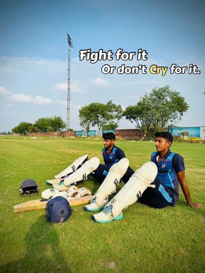 Fight for it, or don't cry for it. Two of our players resting after a tough session, their gear beside them.