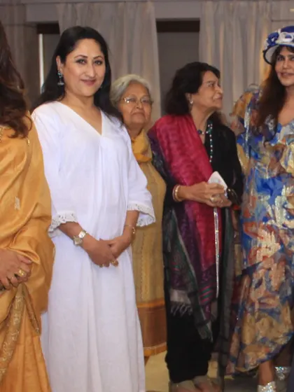 Posing with some of the amazing women from the industry at the Heeramandi panel discussion.