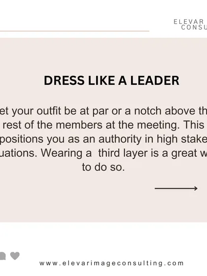 A simple rule for high stakes situations is to dress a notch above everyone else. I explain how adding a third layer, like a blazer, can instantly position you as an authority.