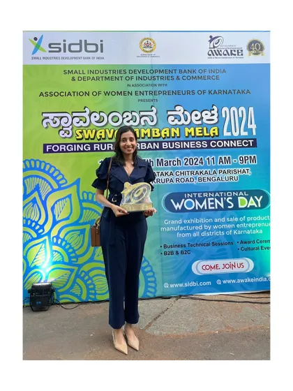 I was thrilled to win the Women’s Startup Award. This recognizes not just my journey, but the spirit of all young women who dare to dream big and forge their own paths.