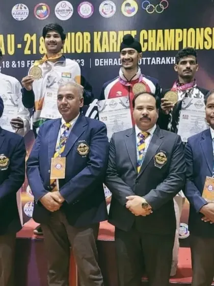 The official podium picture from the All India U-21 & Senior Championship. A memory of a hard-fought victory.