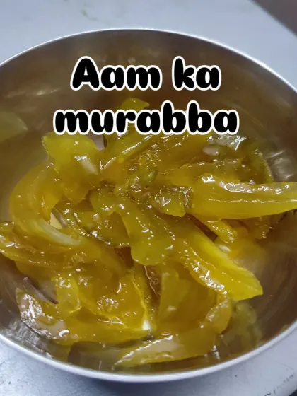 My classic Aam ka Murabba, made with sweet mango slices in a simple, nostalgic syrup. It tastes just like the one my grandmother used to make for summer holidays.