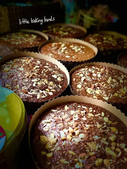 Another shot of the Christmas plum cakes, all lined up and ready to bring some festive cheer.