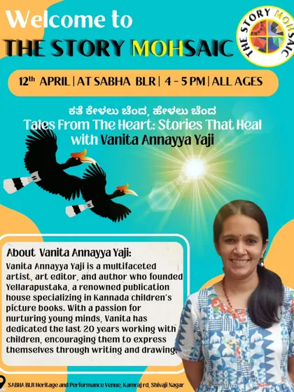 We hosted a bilingual session with Vanita Annayya Yaji, founder of a Kannada children's publication. She shared heartwarming tales that heal and encourage self-expression.