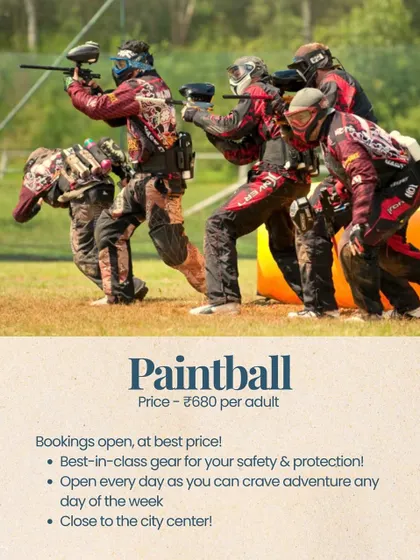 Challenge your squad to an epic paintball battle. Our partner arenas in Jaipur are open every day and provide best-in-class gear for your safety.