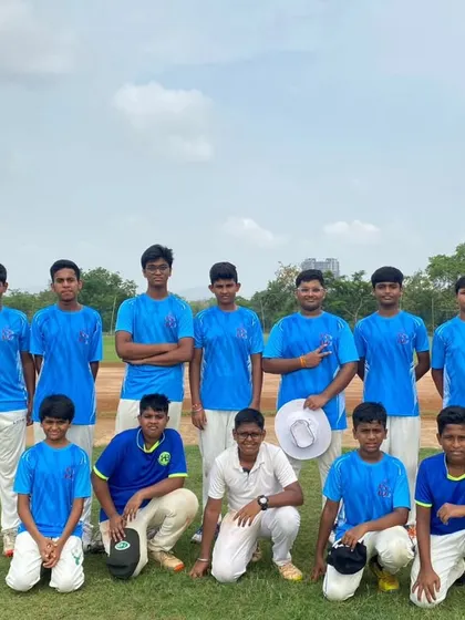 The strength of the team is each individual member. Our cricket team at Don Bosco, Nerul, stands together, a testament to the power of unity in sports.